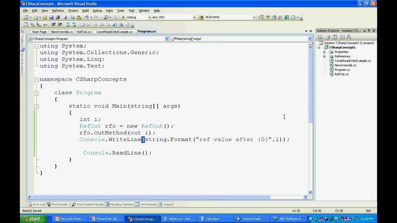 C# Concepts,Keywords