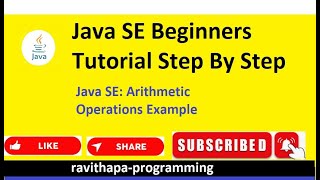 Java SE: Arithmetic operations example