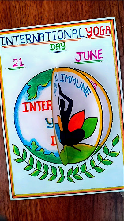 International Yoga Day Drawing | Yoga Day Drawing poster #shorts #short #youtubeshorts #viral #yoga