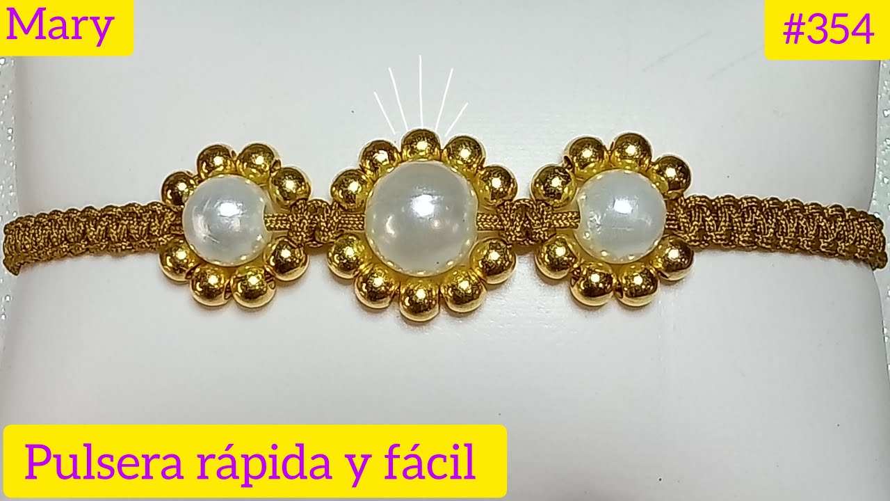 PULSERA CON FLORES ** EN MINUTOS **