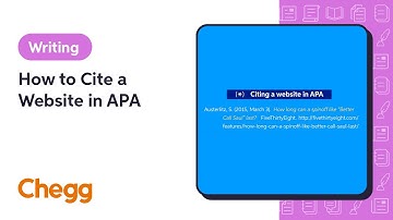 How to Cite a Website in APA | Chegg
