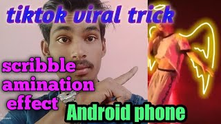 How to get glow neon outline effect in video।। Tik tok new trending video।। Scribble amination effec screenshot 5