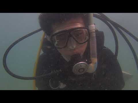 和歌山県紀の川市より中学生ダイバーのダイビング中性浮力レッスンホーバリング