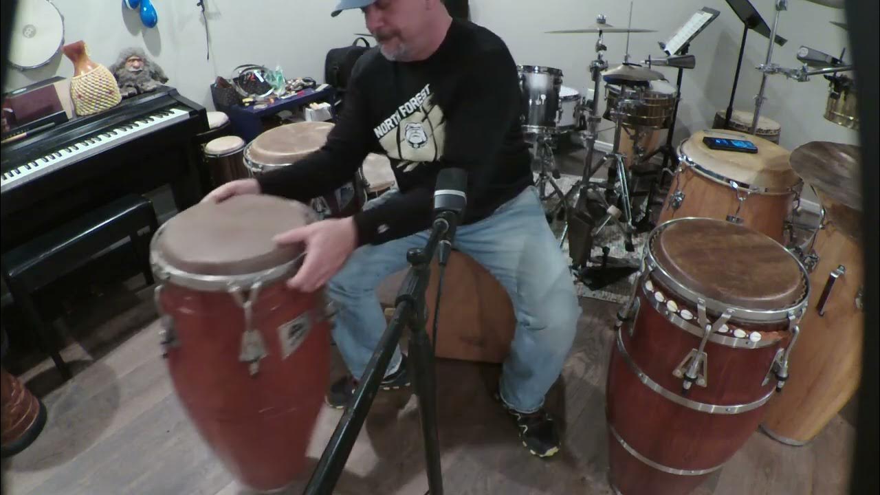 Medium , thick and thickerer conga skin demo, ash, mahogany and maple moperc congas YouTube