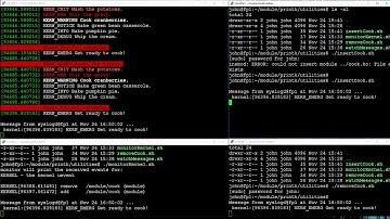 shell script utilities for printk video