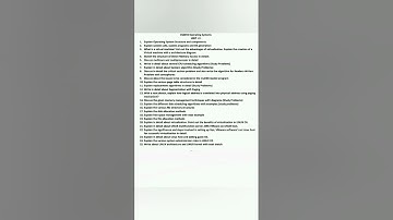 CS8493 Operating Systems Important Questions #r2017 #cse #annauniversity