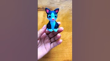 How To Make Cute Cat Using Clay😺🤯😍#clay #shortvideo #diy #artandcraft #ayantikaartstudio