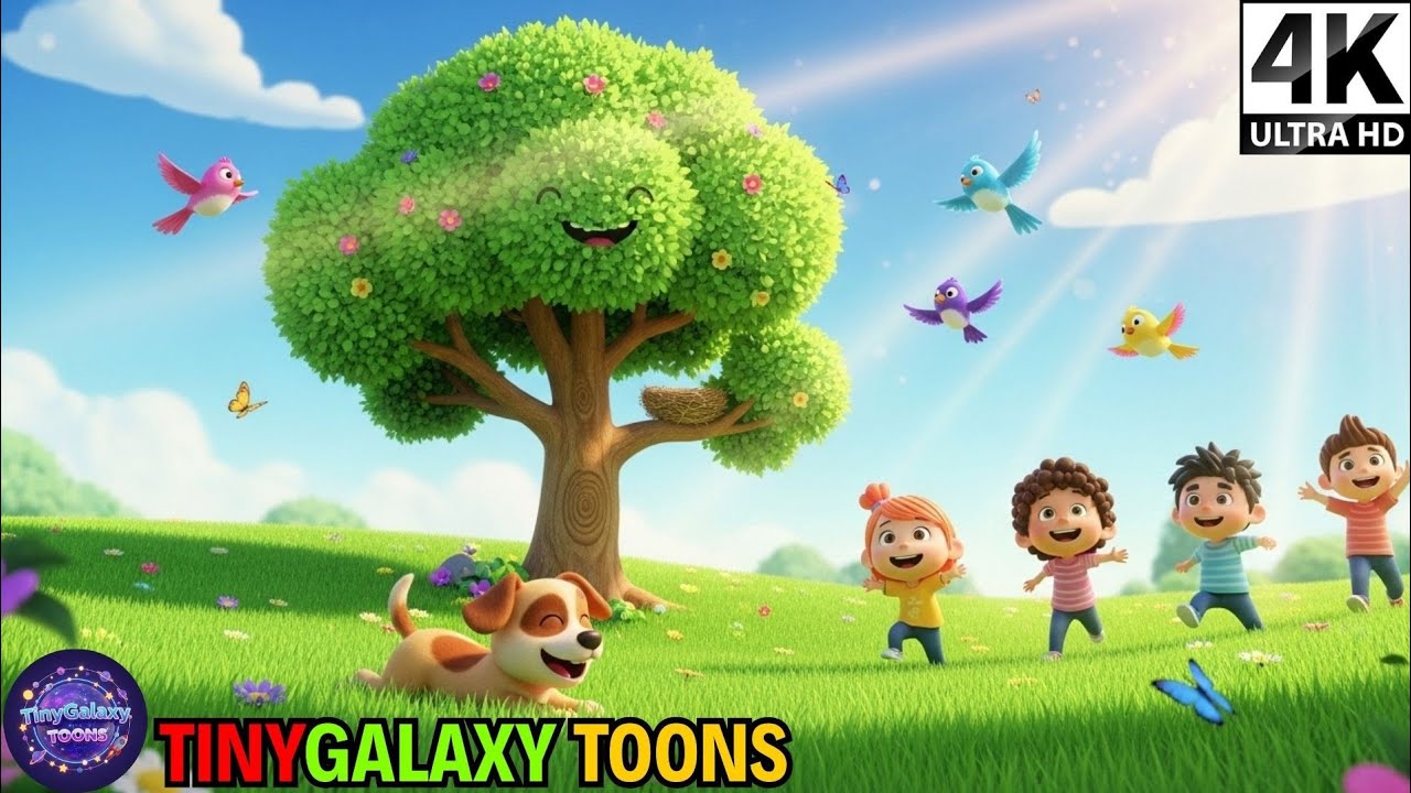 The Green Grass Grew All Around 🌿 | Fun Kids Song & Nursery Rhyme | TinyGalaxy Toons