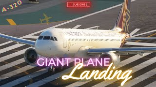 HARD GIANT Aircraft Flight Landing!! Airbus A320 Vistara Airlines Landing at La Guardia Airport