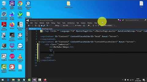 Asp.Net Dinamik Web Sitesi Yapımı - Ders 1