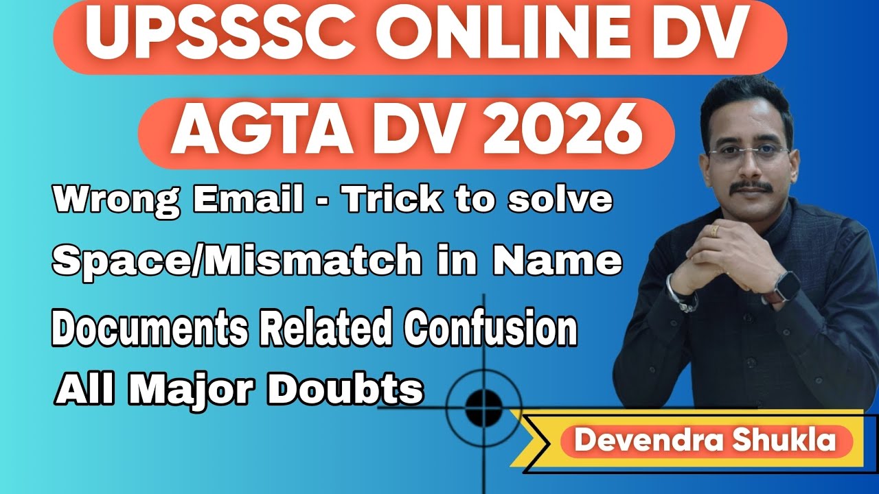 Upsssc Agta dv | agta latest news | Documents Verification 
