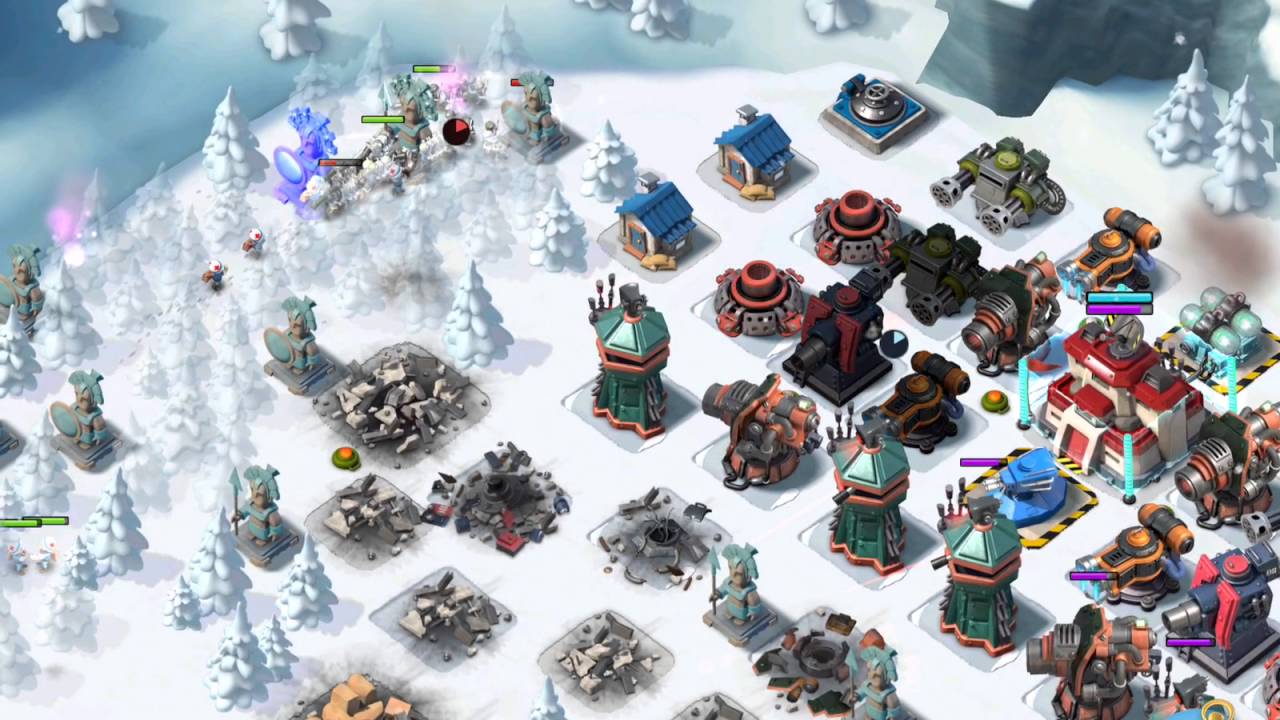 Boom Beach - vp1130 PvP RZM attack 10 ice statue island
