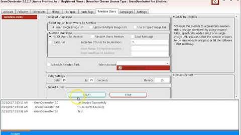 GramDominator   Mention Users using Scraped Users
