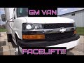 Composite headlight conversion: 03-19 Chevy Express / GMC Van, Box truck, RV Savana Front end swap