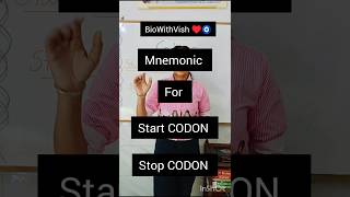 Mnemonic for start and stop codon #biowithvish #mnemonic #start #stop #codon #genetics #biology