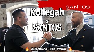 Kollegah zu Besuch bei SANTOS | Außenküchenkauf und Grillberatung von Benny für den Boss