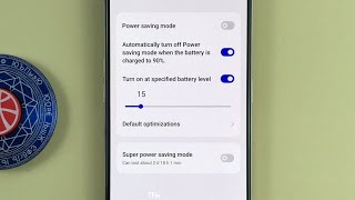 How to change the specified Battery level to enable Battery saving mode on OPPO Reno7 Android 13 screenshot 2