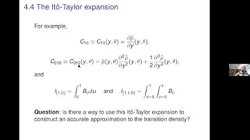 Andrew Wood - Approx likelihood methods for stochastic differential models w/high frequency sampling