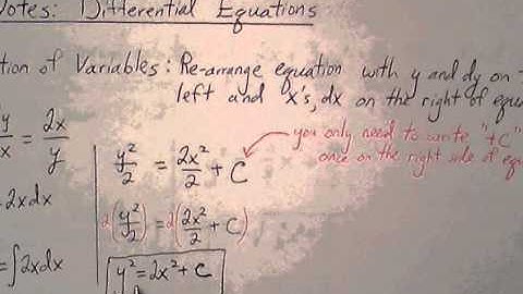 Calculus AB  Ch 6.3 Notes (part 1)