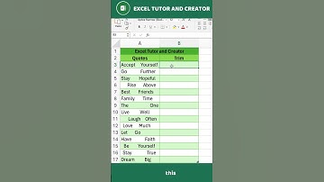 Trim Formula in Excel