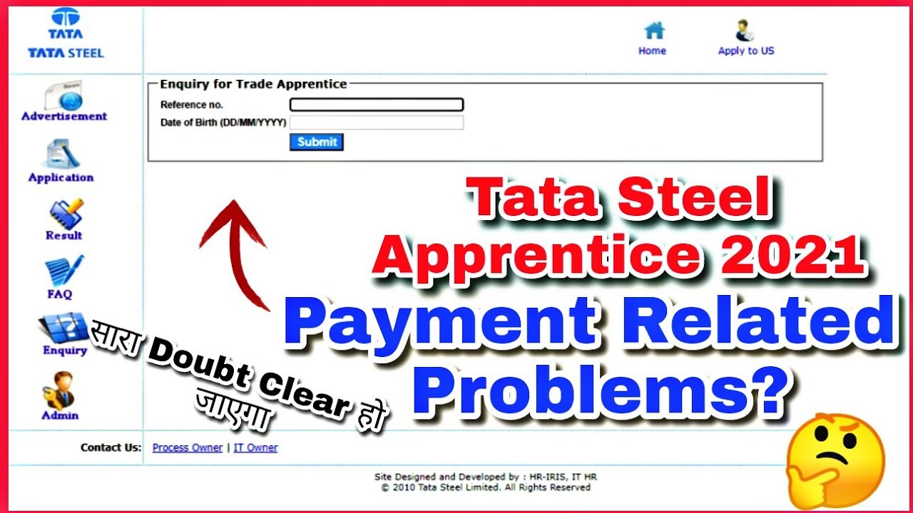 Tata Steel Apprentice 2021 TISCO Apprentice Registration Payment 