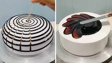 Oddly Satisfying Chocolate Cake Decorations Compilation 😱 Amazing Chocolate Cake Decorating Ideas