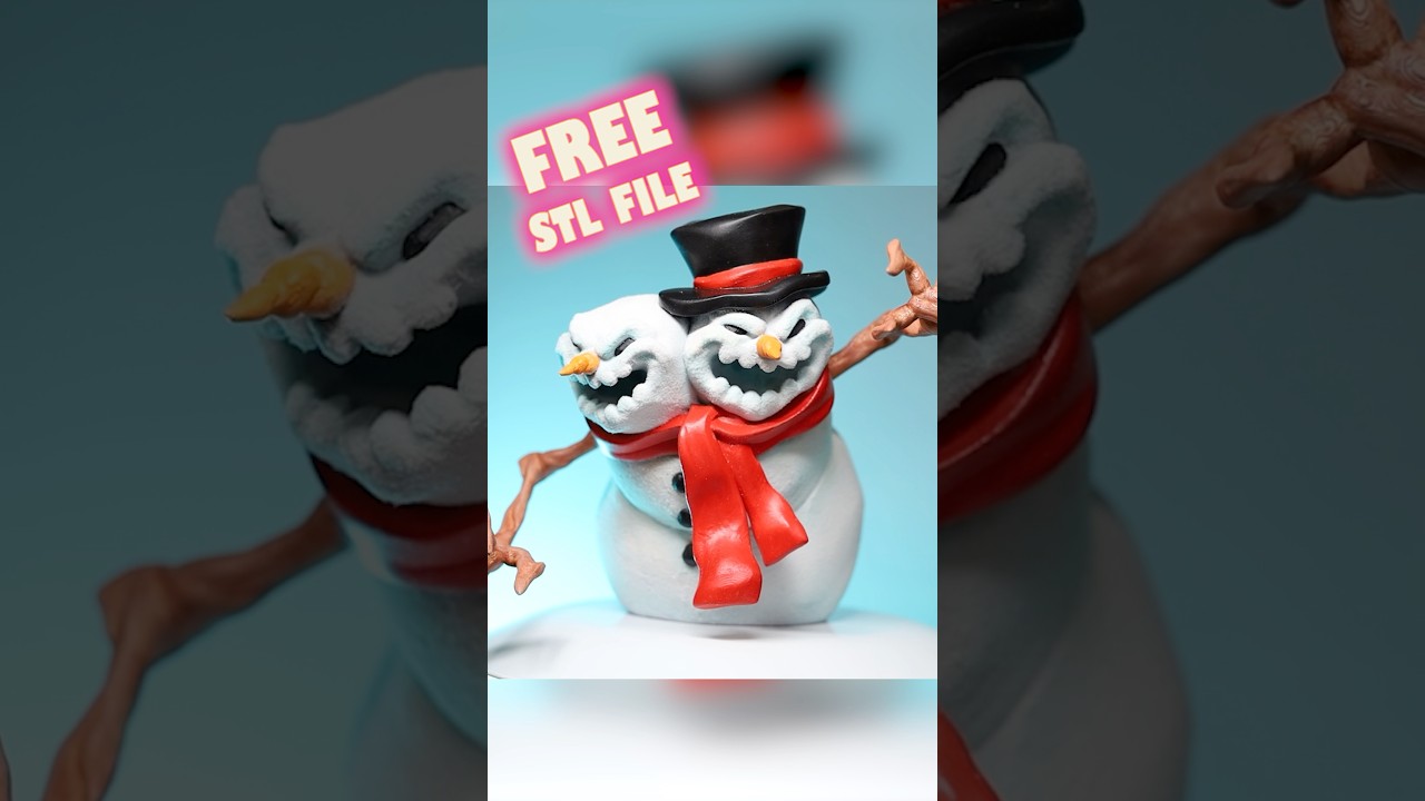 Free STL Frosty the SnowMonster I'm Learning Nomad Sculpt #3dmodeling #3dprinting #nomadsculpt