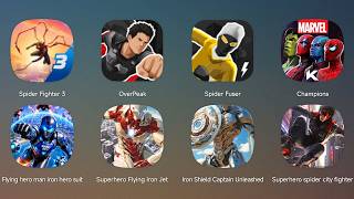 Spider Fighter 3,OverPeak,Spider Fuser,Champioins,Avengers,Flying Iron Man,Iron Man,Superhero Spider