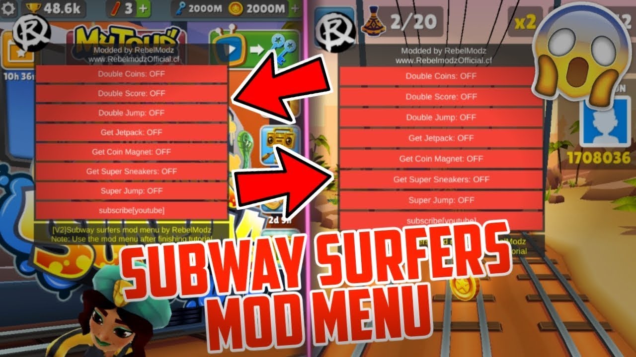 Download Mod Menu Subway Surfers APK latest v3.13.2 for Android