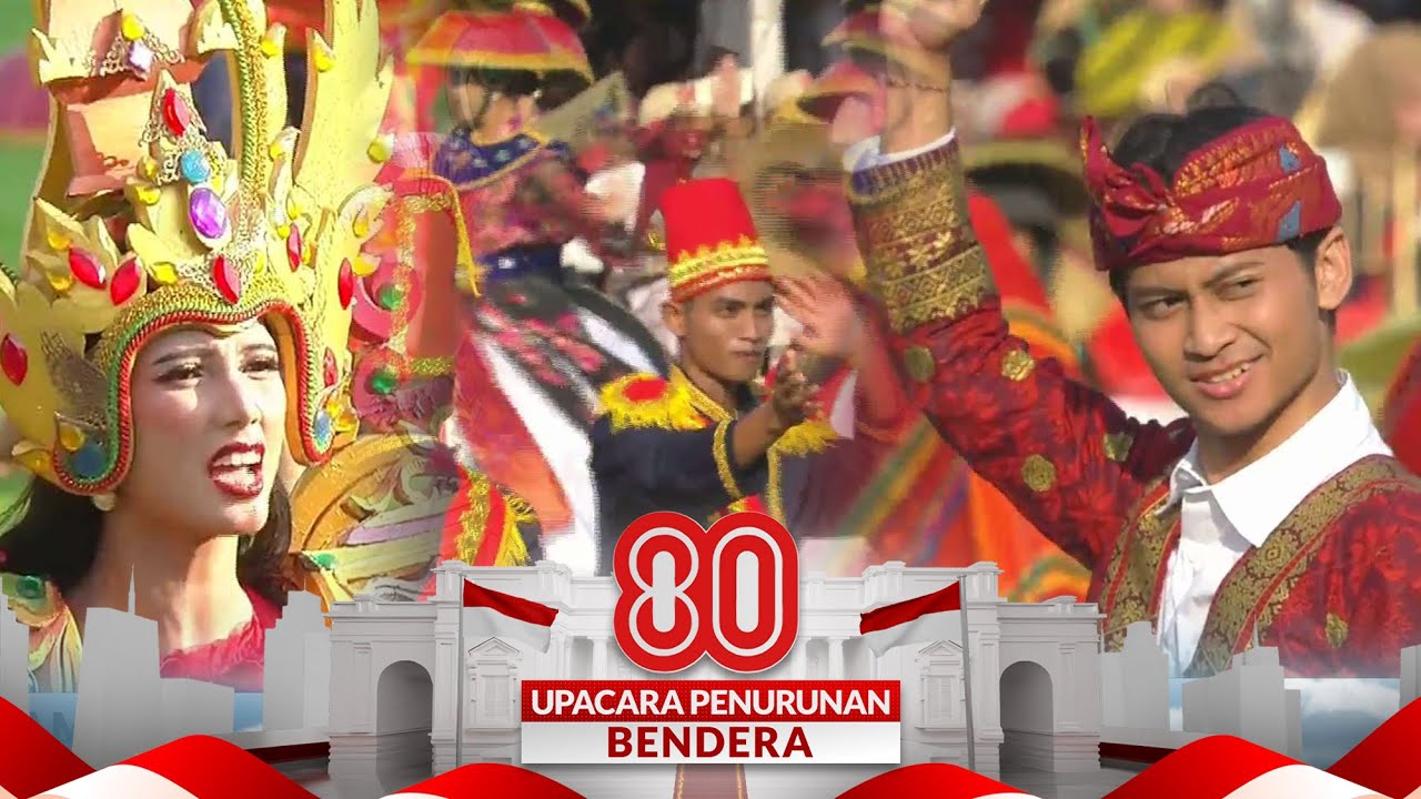 Energik & Masif! 200 Penari Bawakan Tarian Tradisional Lombok, NTB | Upacara Penurunan Bendera