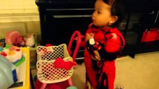Iron Baby pushes her Hello Kitty Shopping Cart screenshot 2