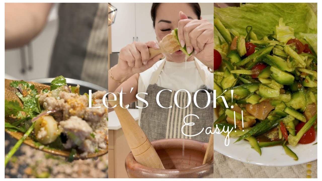 ЛЮБИМОЕ БЛЮДО *Простой рецепт* Ям Ларб с тайским огуречным салатом — кулинарный видеоблог | JustS...