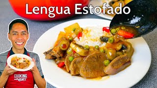 Lengua Estofado: Filipino Stewed Beef Tongue in Sweet Tomato Sauce | Cooking with Kurt