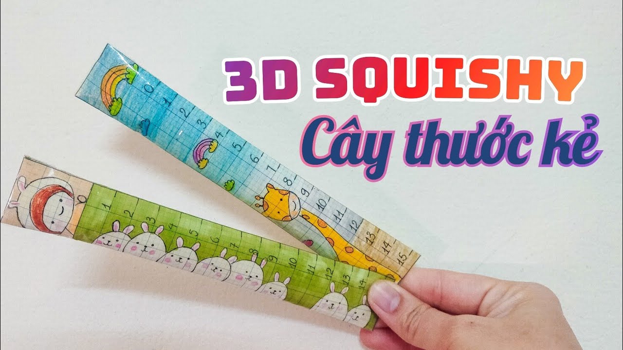 Squishy Ruler Cách làm Squishy giấy 3D CÂY THƯỚC KẺ đơn giản | Squishy mini | 3D ...
