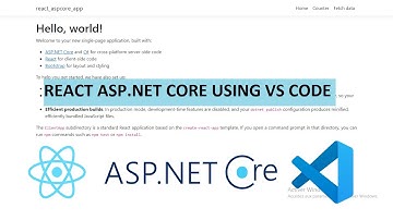 Create React JS with ASP.NET Core Application using Visual Studio Code