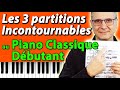 Découvre les 3 partitions faciles incontournables au piano débutant  (TUTO PIANO GRATUIT)