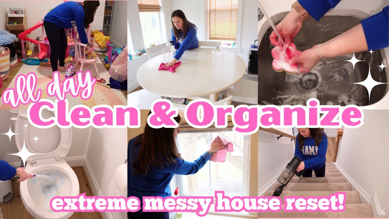 All Day Whole House Cleaning Motivation! Spring Speed Clean With Me ...
