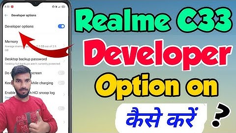 Realme C33 me Developer option On kaise kare | Realme c33 developer option | Realme c33 developer on