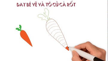 DẠY BÉ VẼ VÀ TÔ MÀU CỦ CÀ RỐT