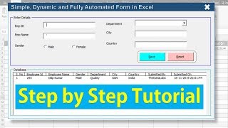 Fully Automated Data Entry User Form in Excel - Step By Step Tutorial screenshot 3