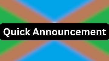 Quick One Minute Announcement/Update