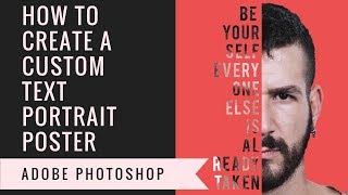 How to create a custom text portrait poster Adobe PhotoshopCC Til-Fly