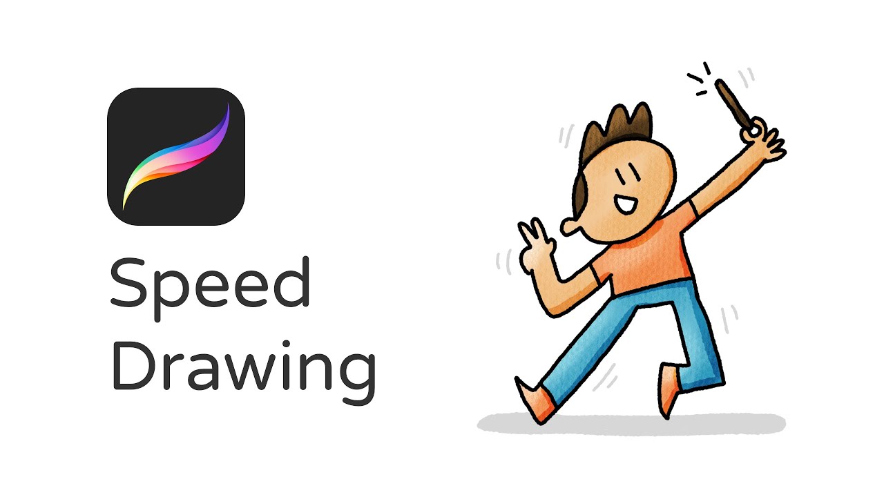 Selfie - Procreate Speed Drawing with iPad Pro and Apple Pencil - YouTube