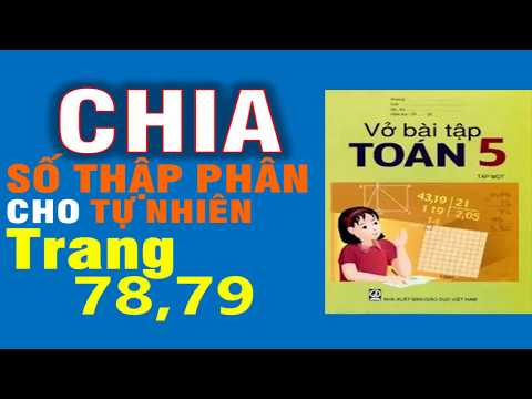 Video Vở Bài Tập Toán 5 Trang 78, 79- Chia Một Số Thập Phân... - YouTube