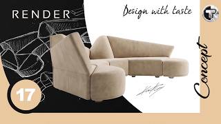Oasis of Comfort: My 3D Design of an Organic Sofa screenshot 4