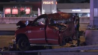 Driver found shot after truck splits in half in accident off Gulf Freeway: Police