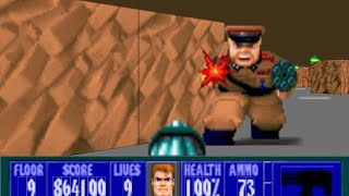 Играю в wolfenstein 3D (эпизод 6 : confornation)(часть вторая финальная).