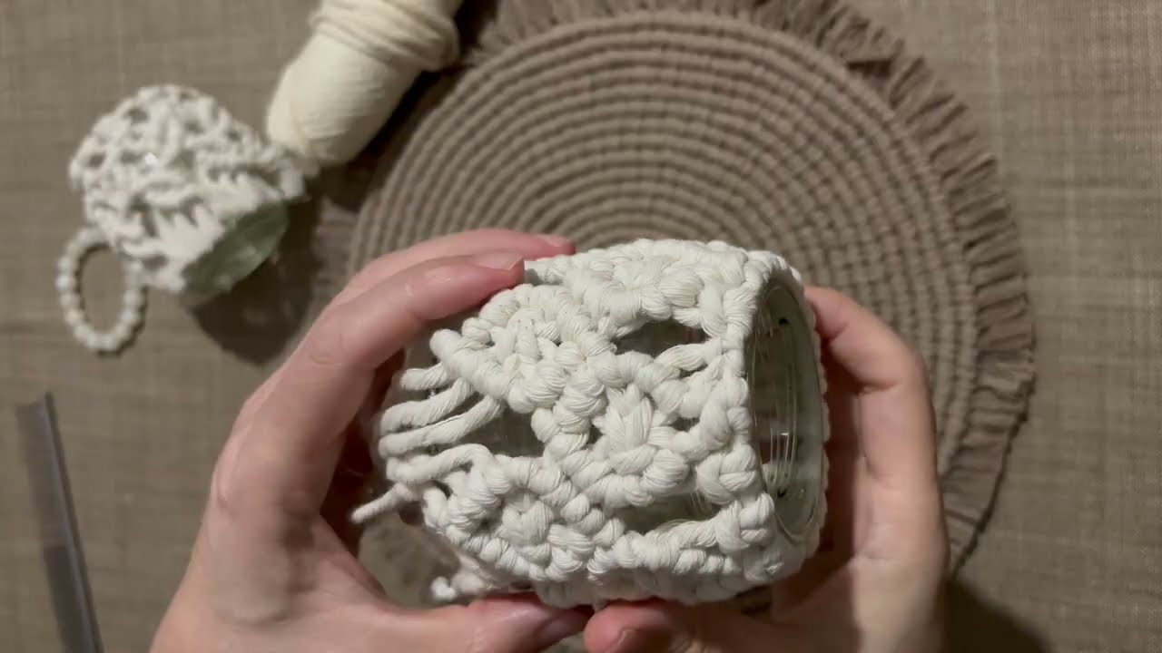 DIY Macrame Candle Holder Tutorial | Boho Home Decor Idea