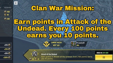Earn Points in Attack of the Undead | Each 100 Points earns you 10 Points COD Mobile | Wisdom Frost