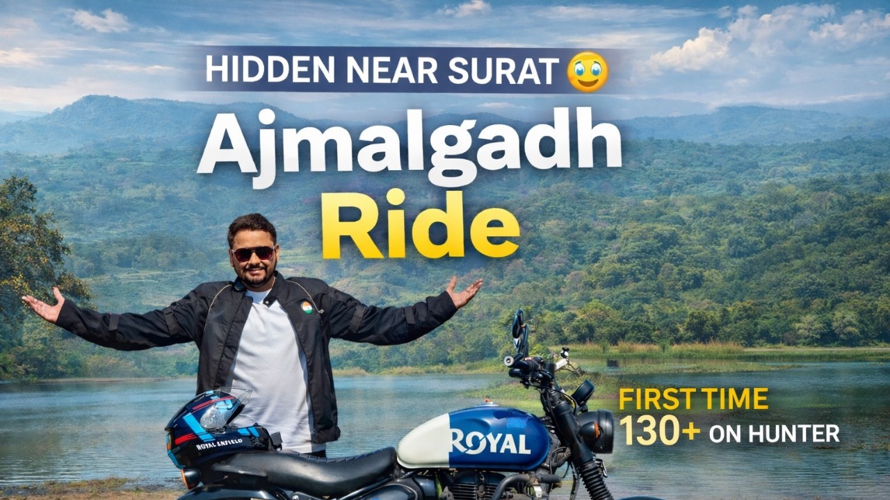 Ajmalgadh Bike Ride Vlog | Hidden Place Near Surat | Royal Enfield Hunter 350 Moto Vlog